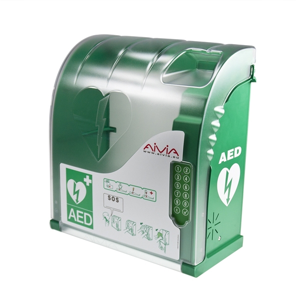 szafka na defibrylator aivia 210 – zewnętrzna kapsuła na AED z zamkiem na PIN 42 cm