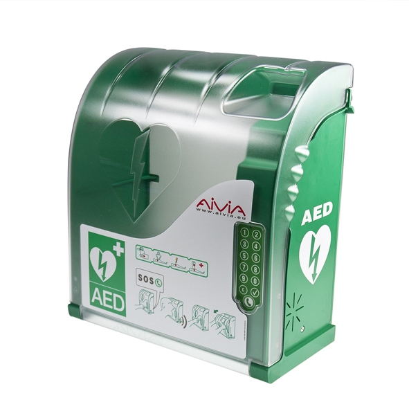 szafka na defibrylator aivia 310 – zewnętrzna kapsuła na AED z zamkiem PIN i modułem 4G 42 cm