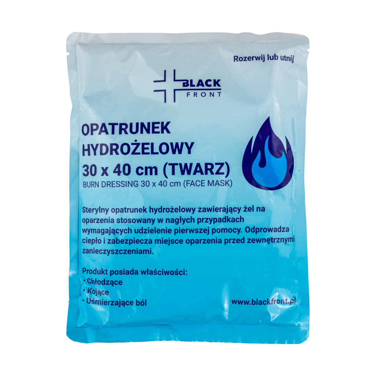opatrunek hydrożelowy na twarz longbow 30 x 40 cm