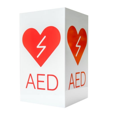 znak informacyjny aed 3d