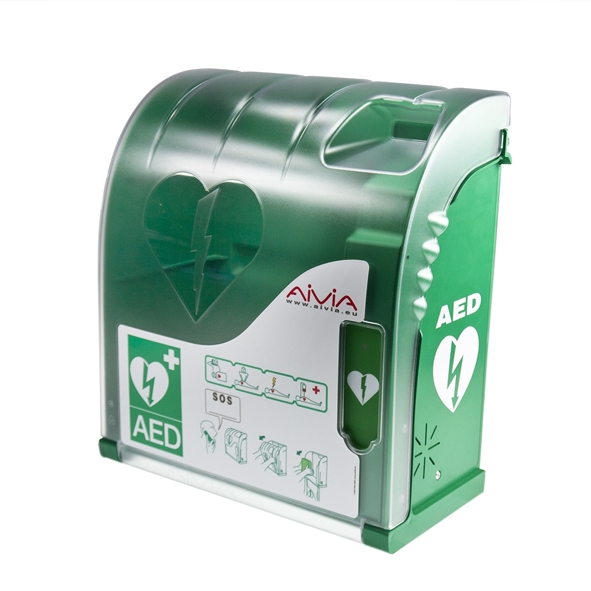 Szafka na aed aivia 320 alarm 4g-gsm do zastosowań wewnętrznych – kapsuła ścienna z modułem GSM, VoIP i monitorowaniem AED