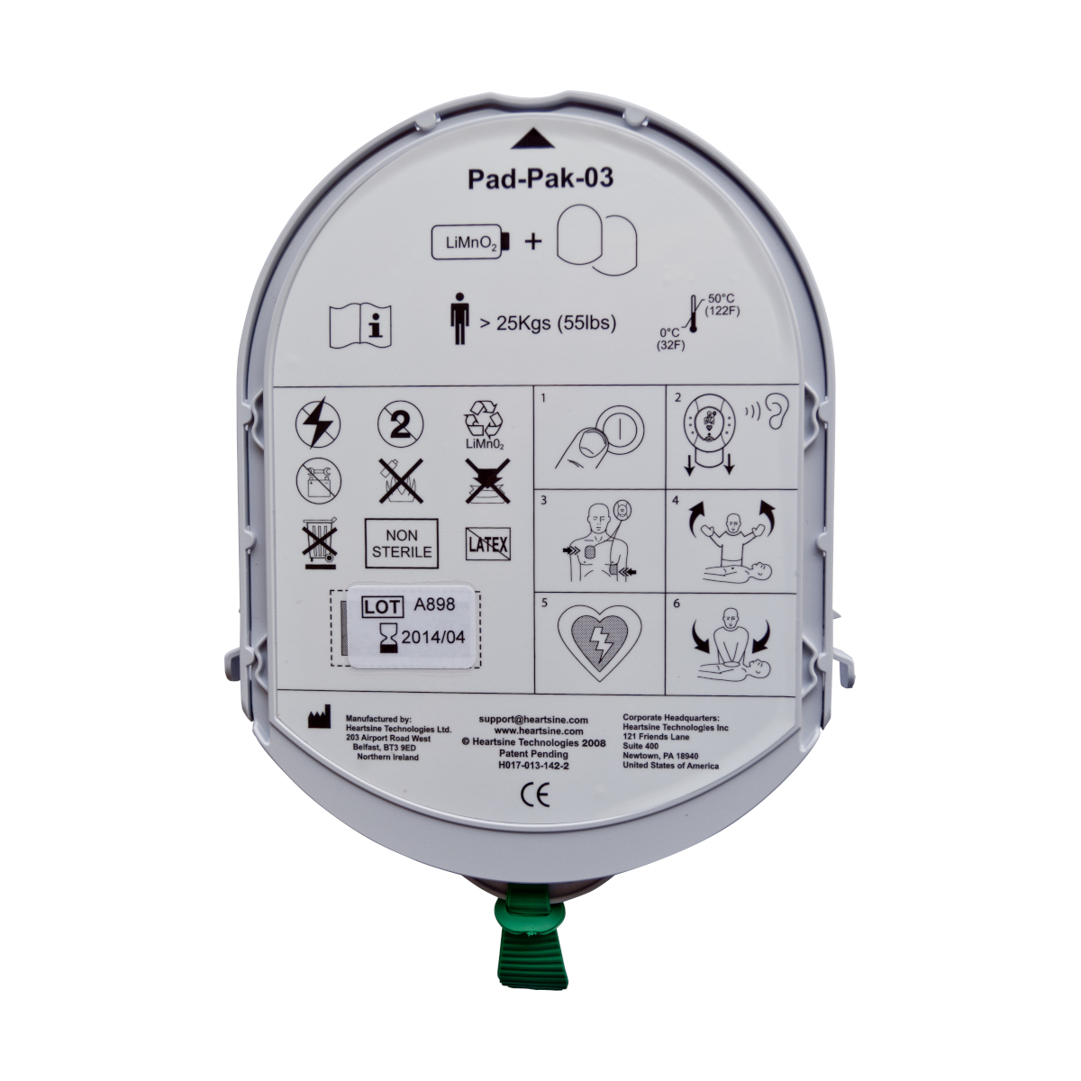 pad-pak dla dorosłych kaseta zintegrowana bateria elektrody do defibrylatora samaritan pad
