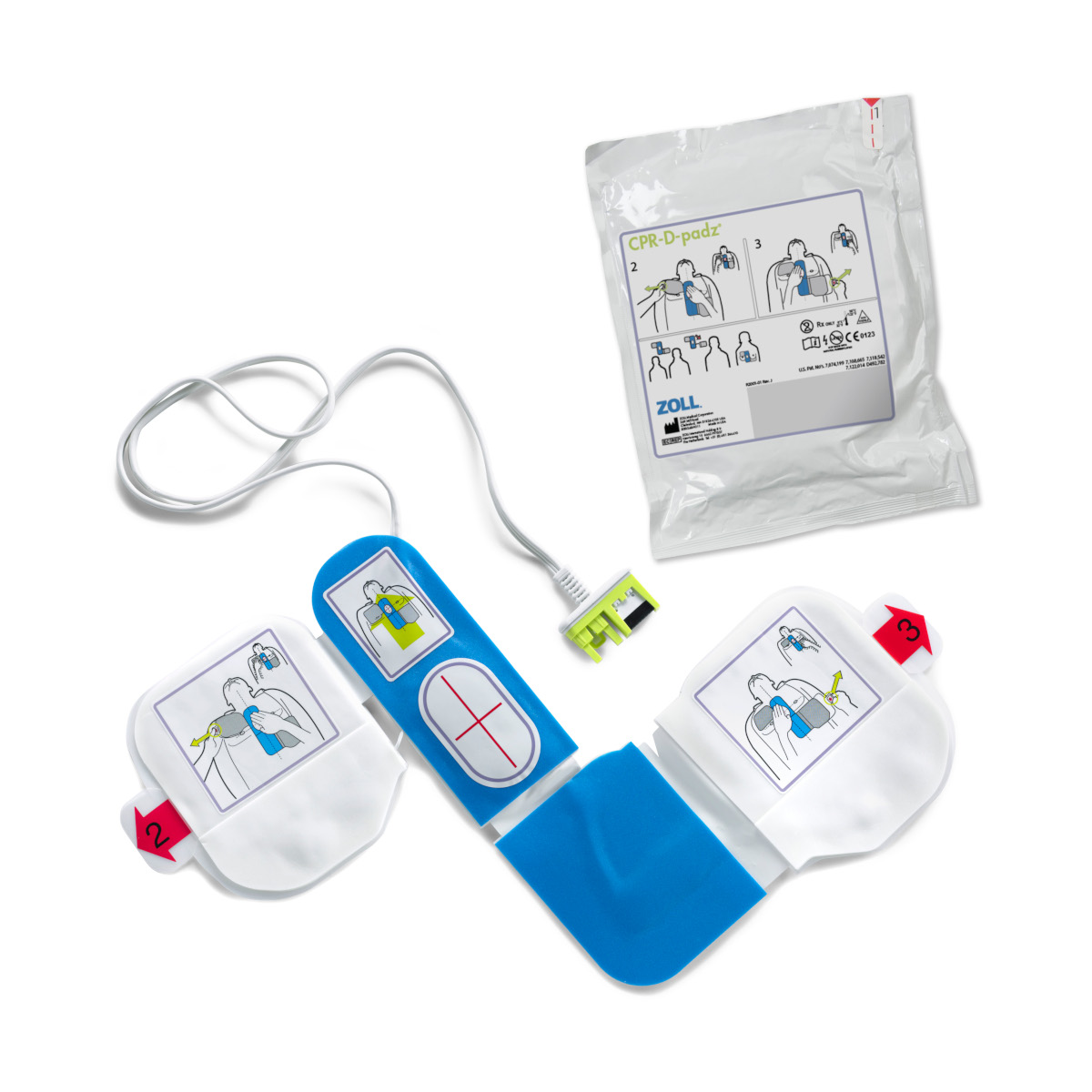oryginalne elektrody dla dorosłych cpr-d padz do defibrylatora aed zoll aed plus jednoczęściowe z czujnikiem rko
