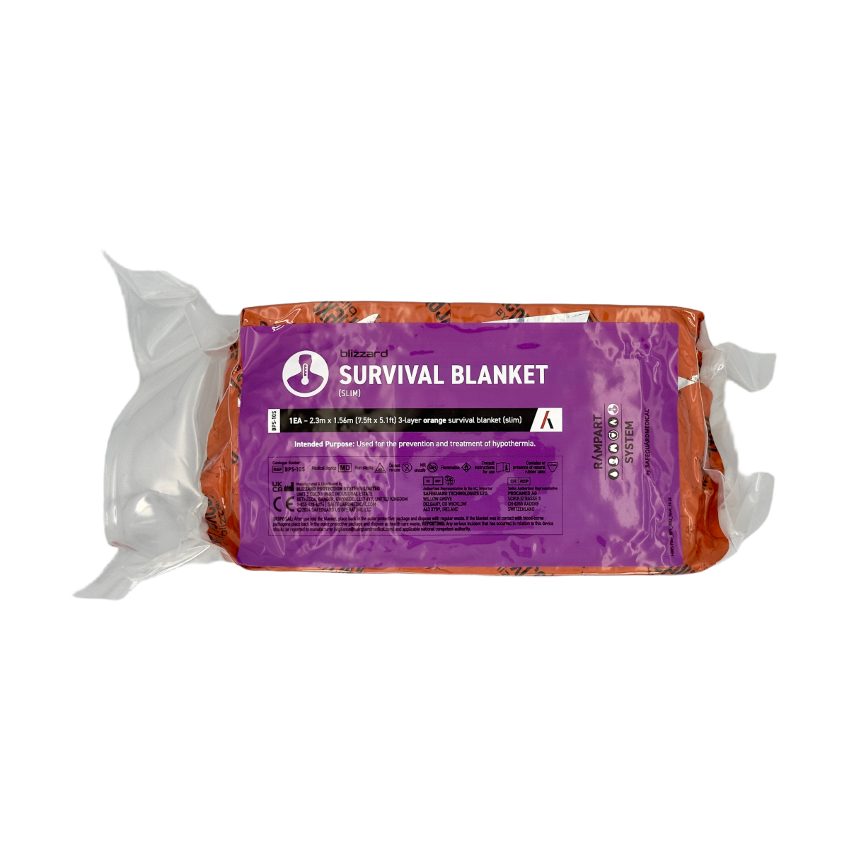 koc ratunkowy Blizzard Survival pomarańczowy SLIM