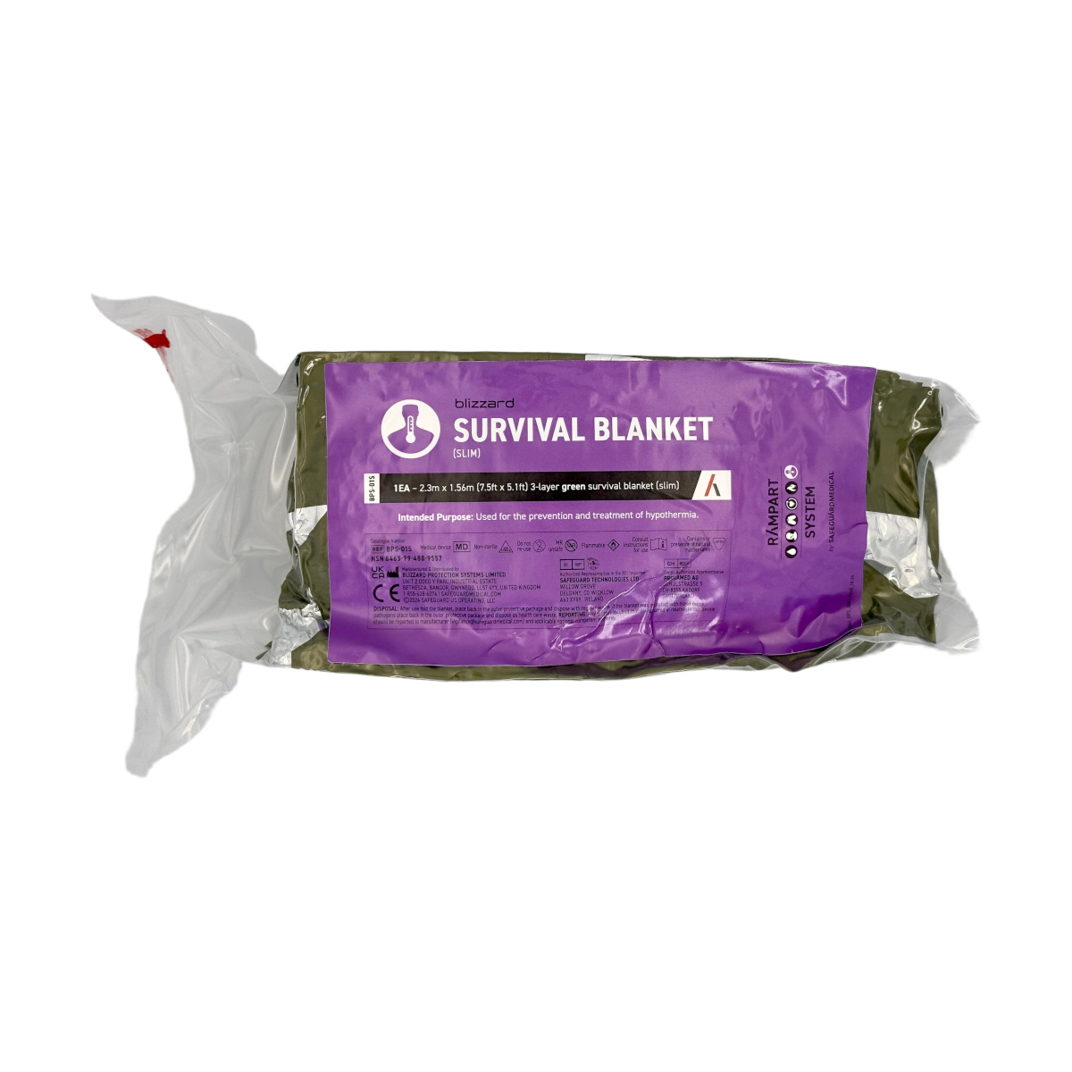 koc ratunkowy Blizzard Survival zielony SLIM
