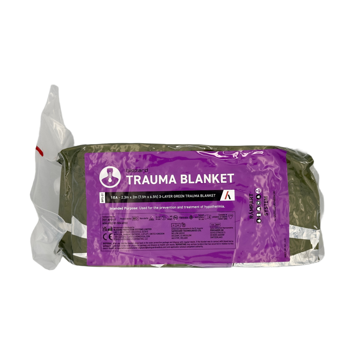 koc ratunkowy Blizzard Trauma zielony