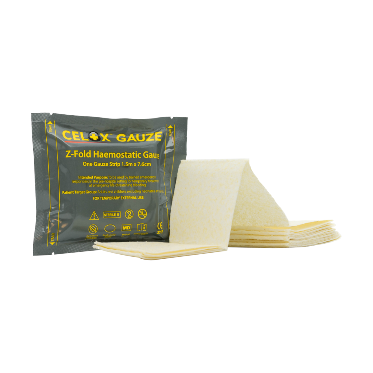 opatrunek hemostatyczny celox gauze z-fold